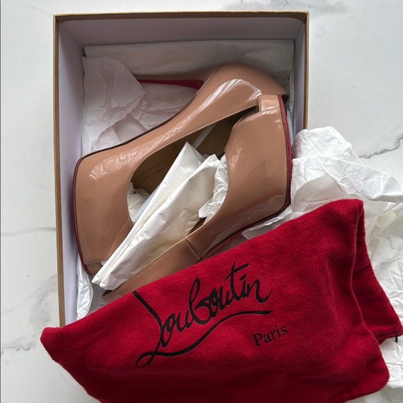 Christian Louboutin Cream and Red Heels